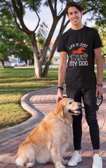 life better with dog tshirt