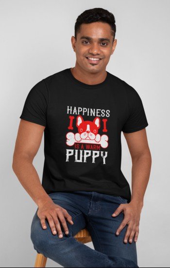 happiness warm puppy tshirt