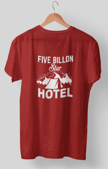 five billion star hotel red tshirt