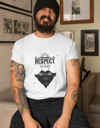 respect beard tshirt