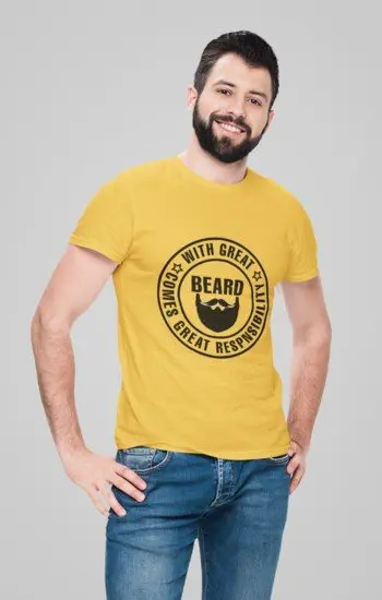 beard men tshirt