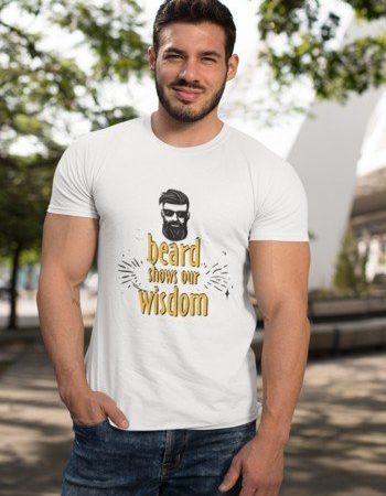 beard shows wisdom tshirt